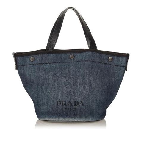 prada shopping bag ebay|prada denim tote bag.